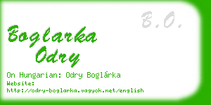 boglarka odry business card