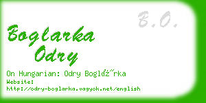 boglarka odry business card